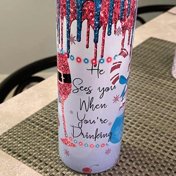 Stainless Steel 20 oz Christmas Tumbler. - Picture 3 of 5